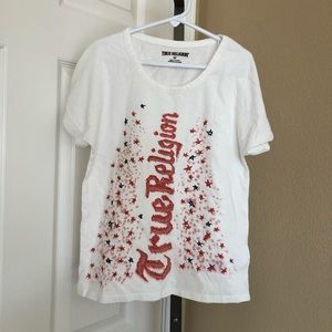 True Religion Stars T-Shirt Girls Size 7 ⭐️